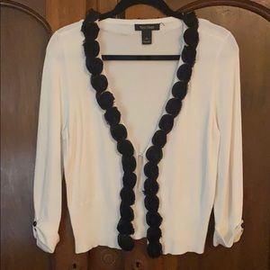 White cardigan sweater. White House Black Market